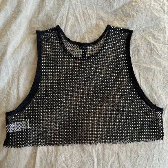 Garage Rhinestone Mesh Top - Picture 4 of 8